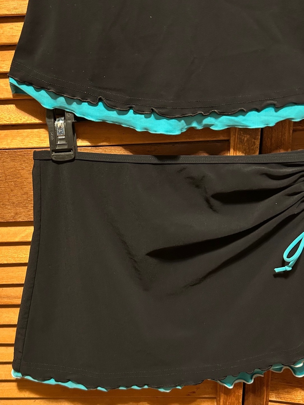 Profile by Gottex Bachata Black & Turquoise Tankini Halter Top 2pc Swimsuit - Picture 11 of 16